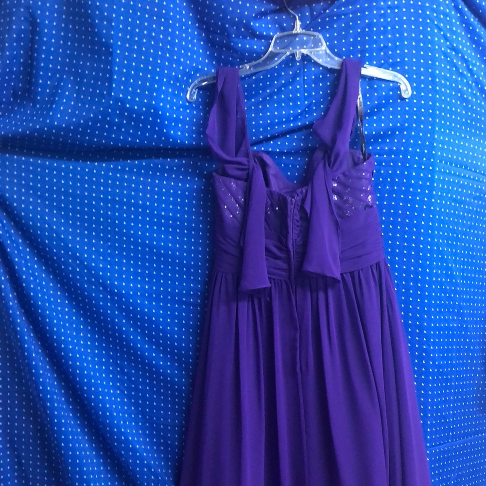 Alfred Angelo gown purple long floor length sz 8 - Picture 6 of 7